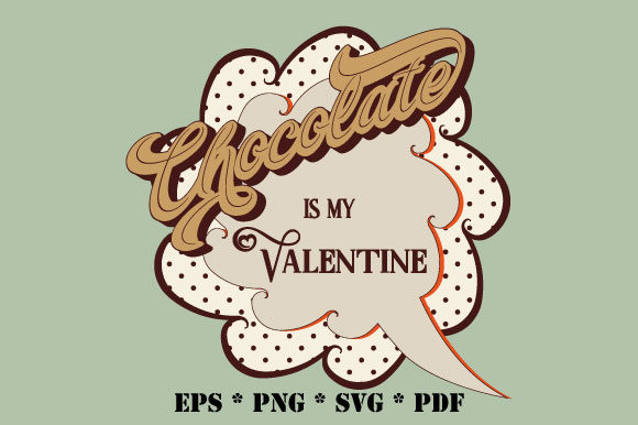 Chocolate Vintage Retro Speech Bubble