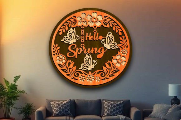 Laser Cut Spring Flower Wall Decor SVG S