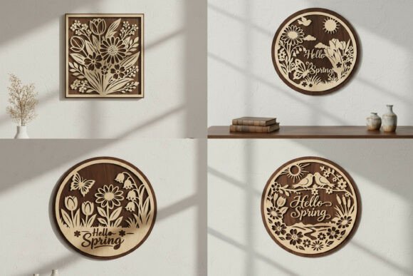 Laser Cut Spring Wall Decor SVG Bundle