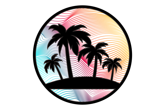 Palm Tree Retro Vintage Scg Craft