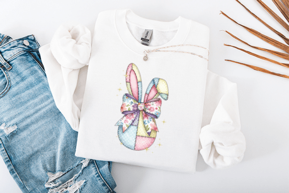 Patchwork Easter Bunny SVG Watercolor