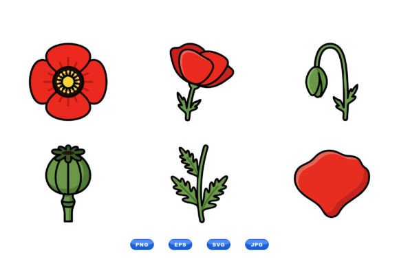 Red Poppy Clipart Collection Review
