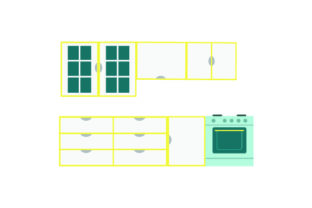 Retro Inspired Kitchen Setting