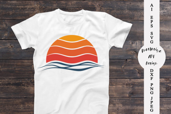 Retro Sun Shirt, Vintage Sunset