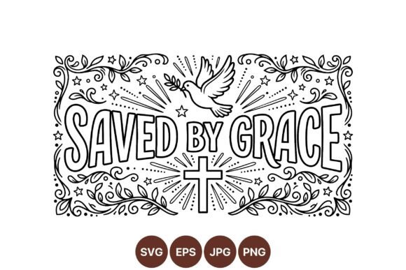 Saved by Grace Religious SVG