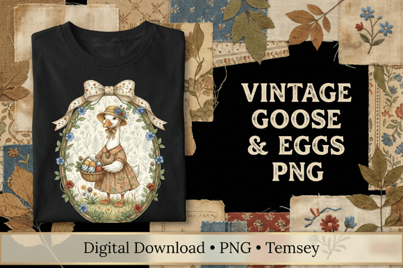 Vintage Goose Easter PNG
